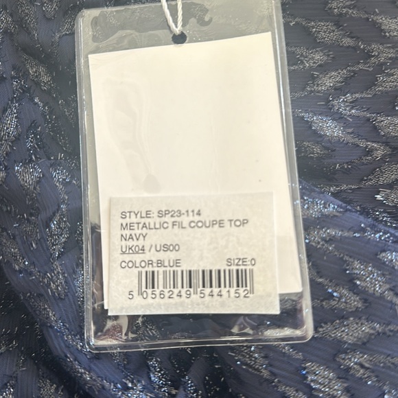 Self Portrait Metallic Coupe Top - Picture 5 of 8